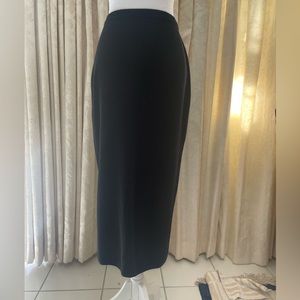 SPECIAL SALE‼️Black Angelo Marani long wool skirt with split back